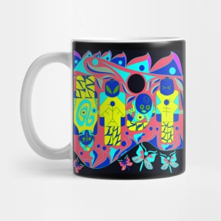 brick games in ecopop totem in tribal mexican patterns Mug